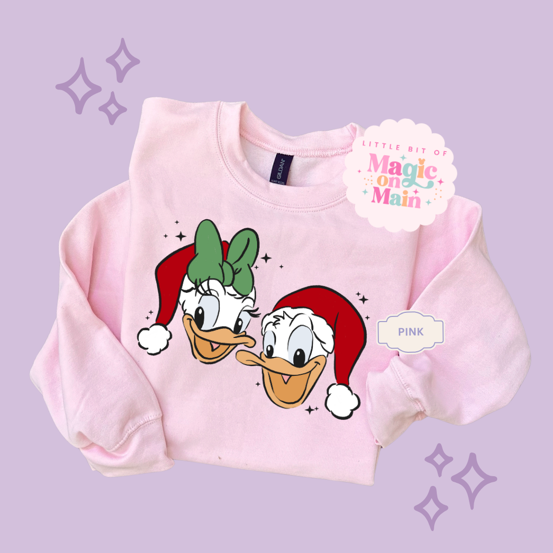 PRINTED DONALD & DAISY CHRISTMAS - TODDLER / YOUTH SWEATSHIRT