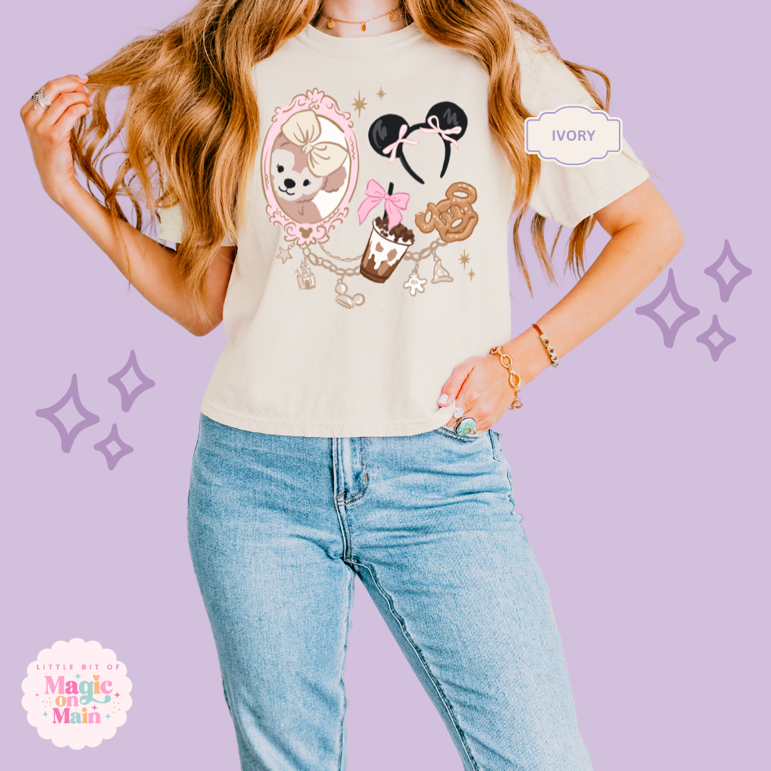 PRINTED PARK GIRLIE COFFEE & SNACKS - WOMENS BOXY T-SHIRT