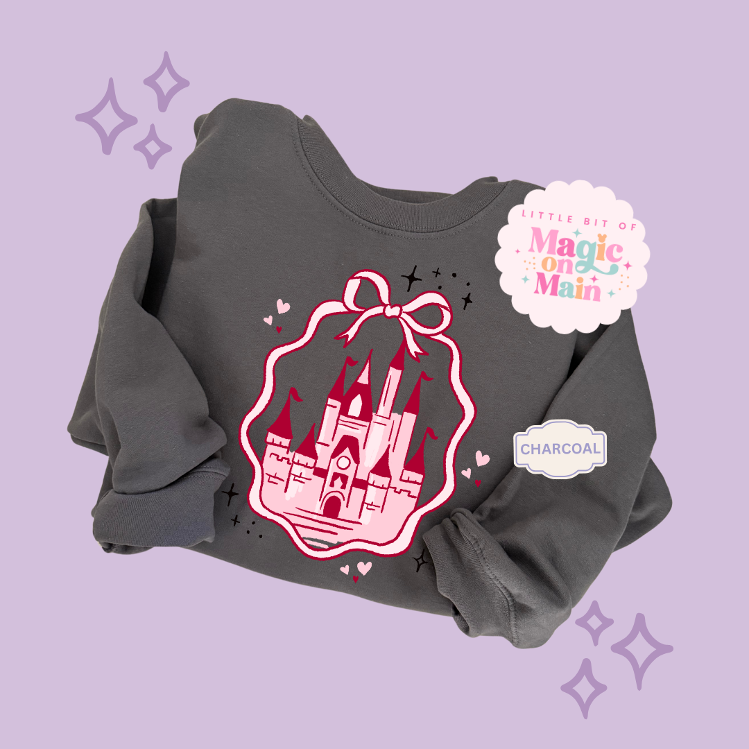 PRINTED PINK CASTLE - ADULT SWEATSHIRT 10003