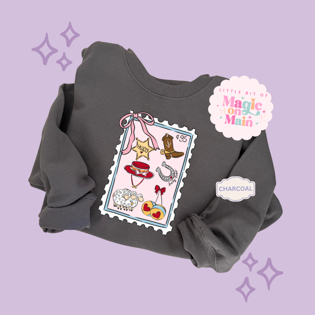 PRINTED GIRLIE POP STAMP - ADULT SWEATSHIRT 10002