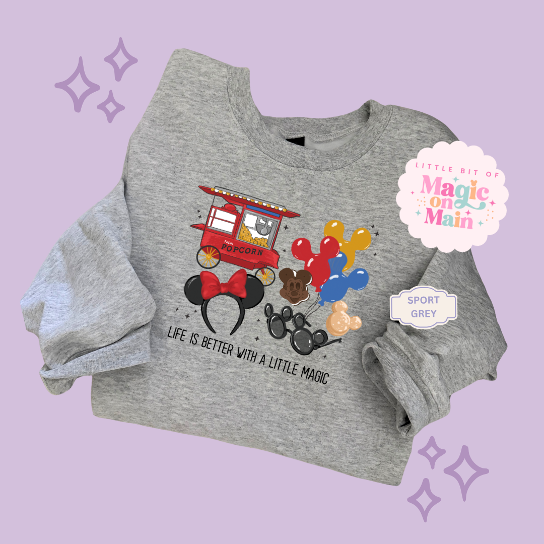 PRINTED LIFE IS BETTER - ADULT SWEATSHIRT 10040