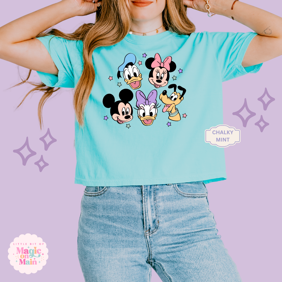 PRINTED MICKEY AND FRIENDS - WOMENS BOXY T-SHIRT