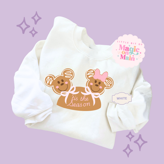 PRINTED MICKEY & MINNIE GINGERBREAD HAT - TODDLER / YOUTH SWEATSHIRT