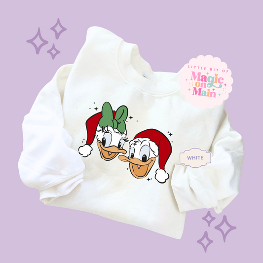 PRINTED DONALD & DAISY CHRISTMAS - TODDLER / YOUTH SWEATSHIRT