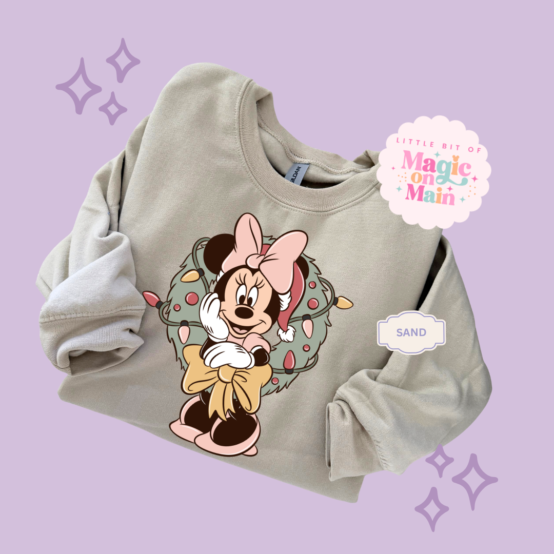 PRINTED MINNIE CHRISTMAS - ADULT SWEATSHIRT