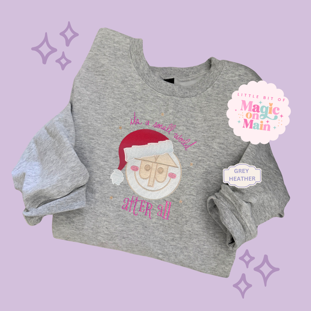 EMBROIDERED SMALL WORLD - EXCLUSIVE TO MoM - ADULT SWEATSHIRT