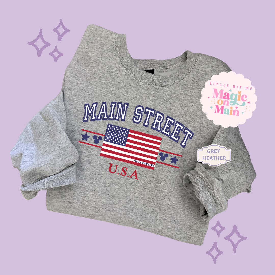 PRINTED MAIN STREET USA - EXCLUSIVE TO MoM - ADULT SWEATSHIRT 10063