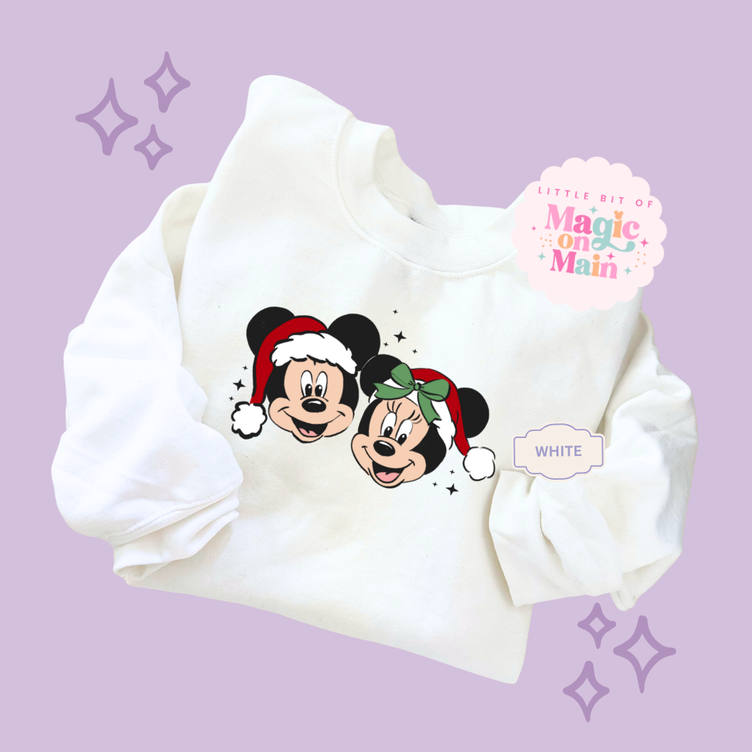 PRINTED MICKEY & MINNIE CHRISTMAS - EXCLUSIVE TO MoM - TODDLER / YOUTH SWEATSHIRT