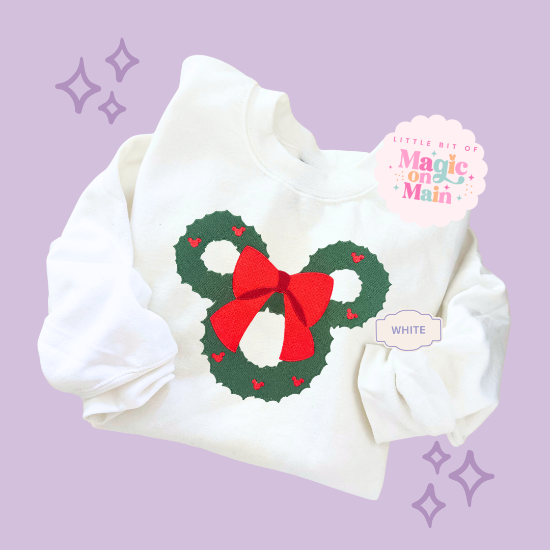 EMBROIDERED MICKEY WREATH - EXCLUSIVE TO MoM - ADULT SWEATSHIRT