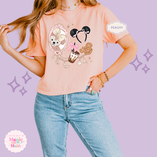 PRINTED PARK GIRLIE COFFEE & SNACKS - WOMENS BOXY T-SHIRT