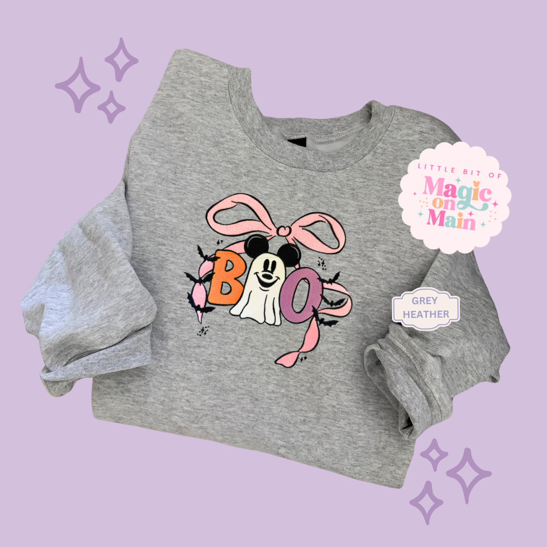 EMBROIDERED BOO - ADULT SWEATSHIRT 10061