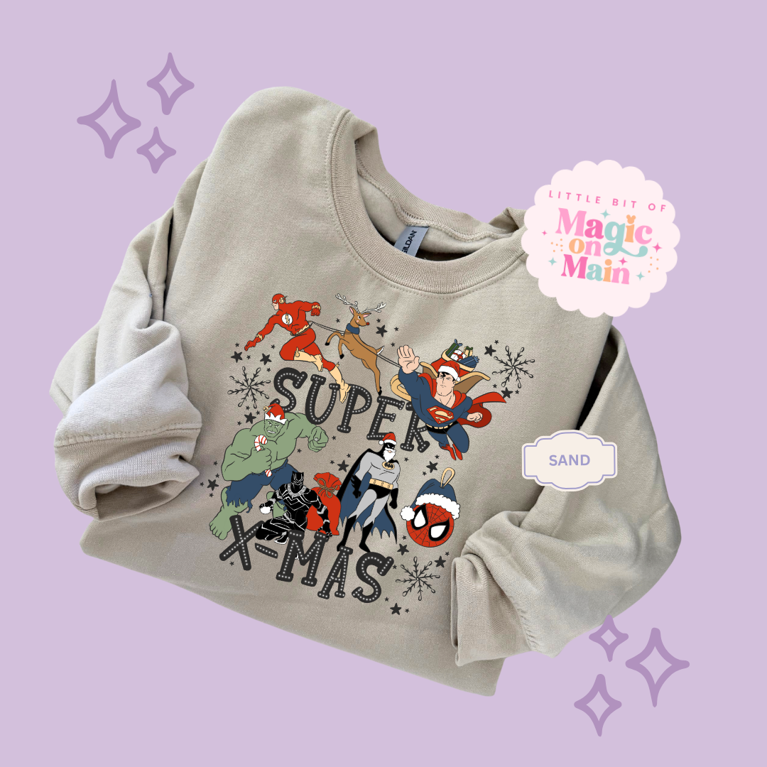 PRINTED SUPER CHRISTMAS - ADULT SWEATSHIRT