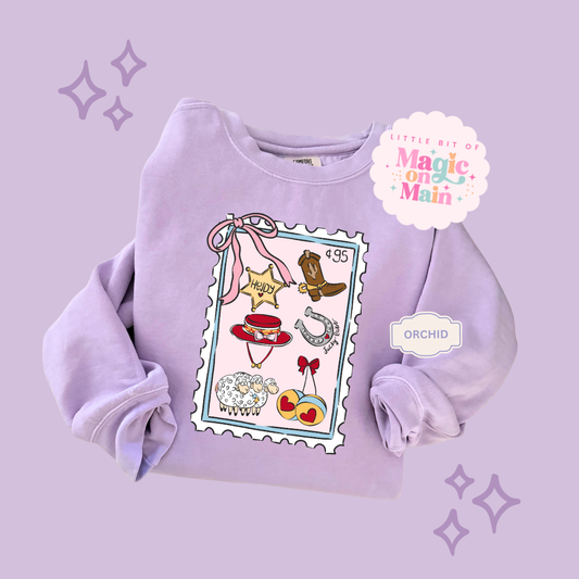 PRINTED GIRLIE POP STAMP - ADULT SWEATSHIRT 10002
