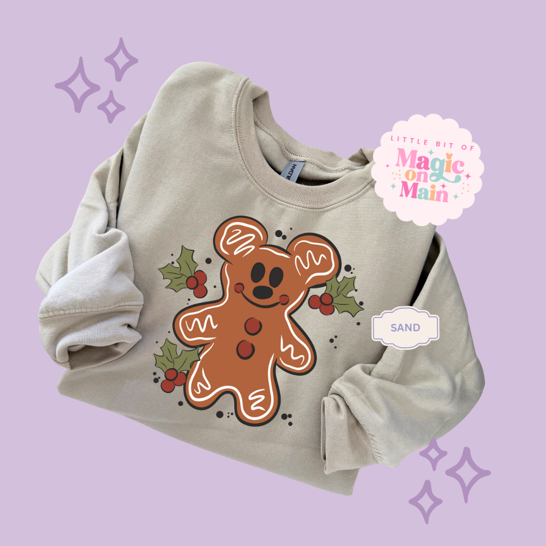 PRINTED GINGERBREAD - ADULT SWEATSHIRT