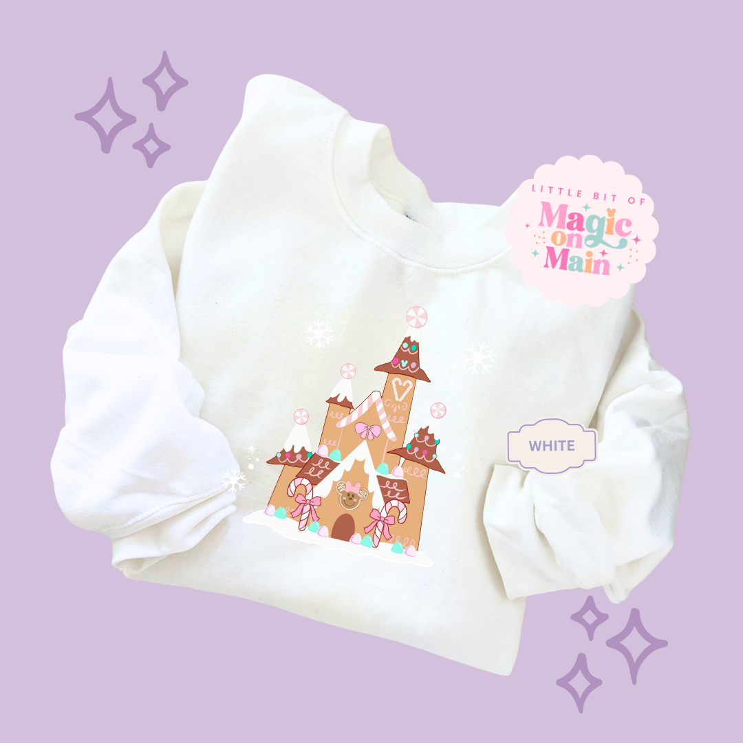 PRINTED GINGERBREAD CASTLE - EXCLUSIVE TO MoM - TODDLER / YOUTH SWEATSHIRT