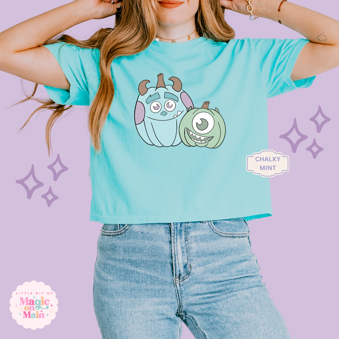 PRINTED MONSTER PUMPKINS  - WOMENS BOXY T-SHIRT