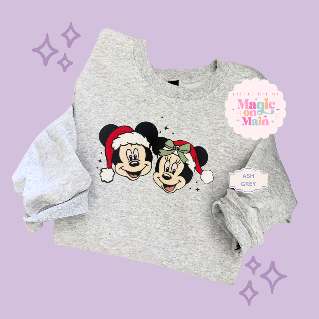 EMBROIDERED MERRY MCKY MNNIE  - ADULT SWEATSHIRT