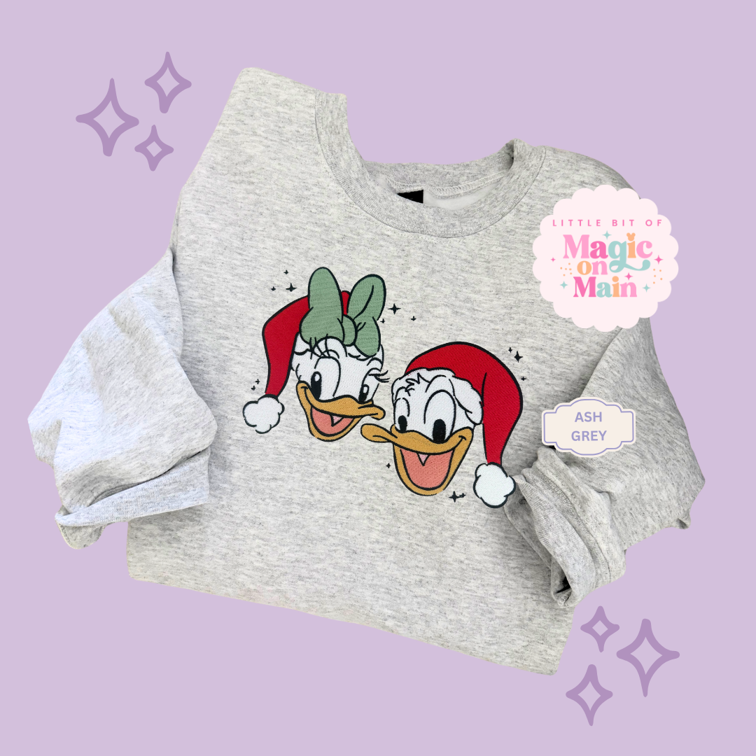 EMBROIDERED MERRY DNLD DAISY - ADULT SWEATSHIRT