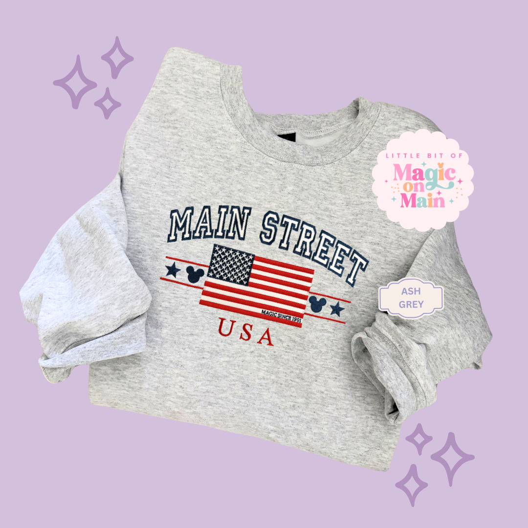 EMBROIDERED MAIN STREET USA - EXCLUSIVE TO MoM - ADULT SWEATSHIRT 10063