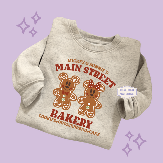PRINTED MAIN STREET BAKERY RED - TODDLER / YOUTH SWEATSHIRT