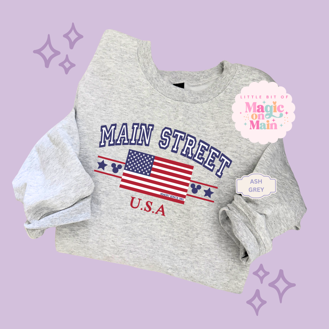 PRINTED MAIN STREET USA - EXCLUSIVE TO MoM - ADULT SWEATSHIRT 10063
