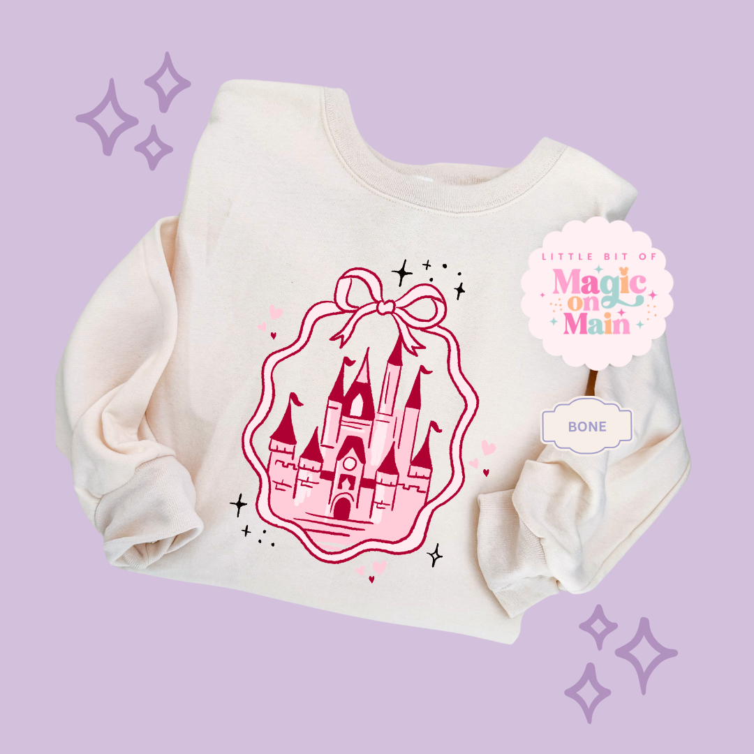 PRINTED PINK CASTLE - ADULT SWEATSHIRT 10003