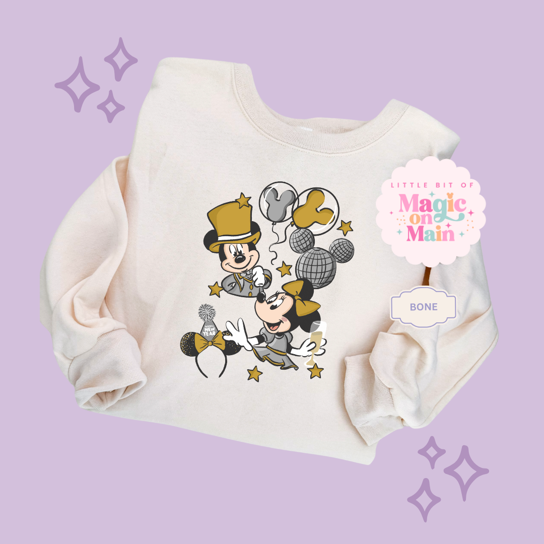 PRINTED NYE SILVER/GOLD - ADULT SWEATSHIRT