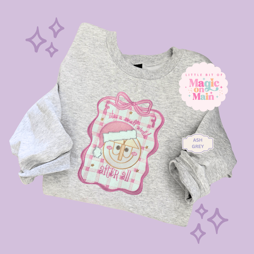 EMBROIDERED SML WORLD COQUETTE - EXCLUSIVE TO MoM - ADULT SWEATSHIRT
