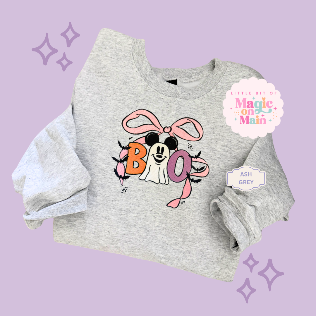 EMBROIDERED BOO - ADULT SWEATSHIRT 10061