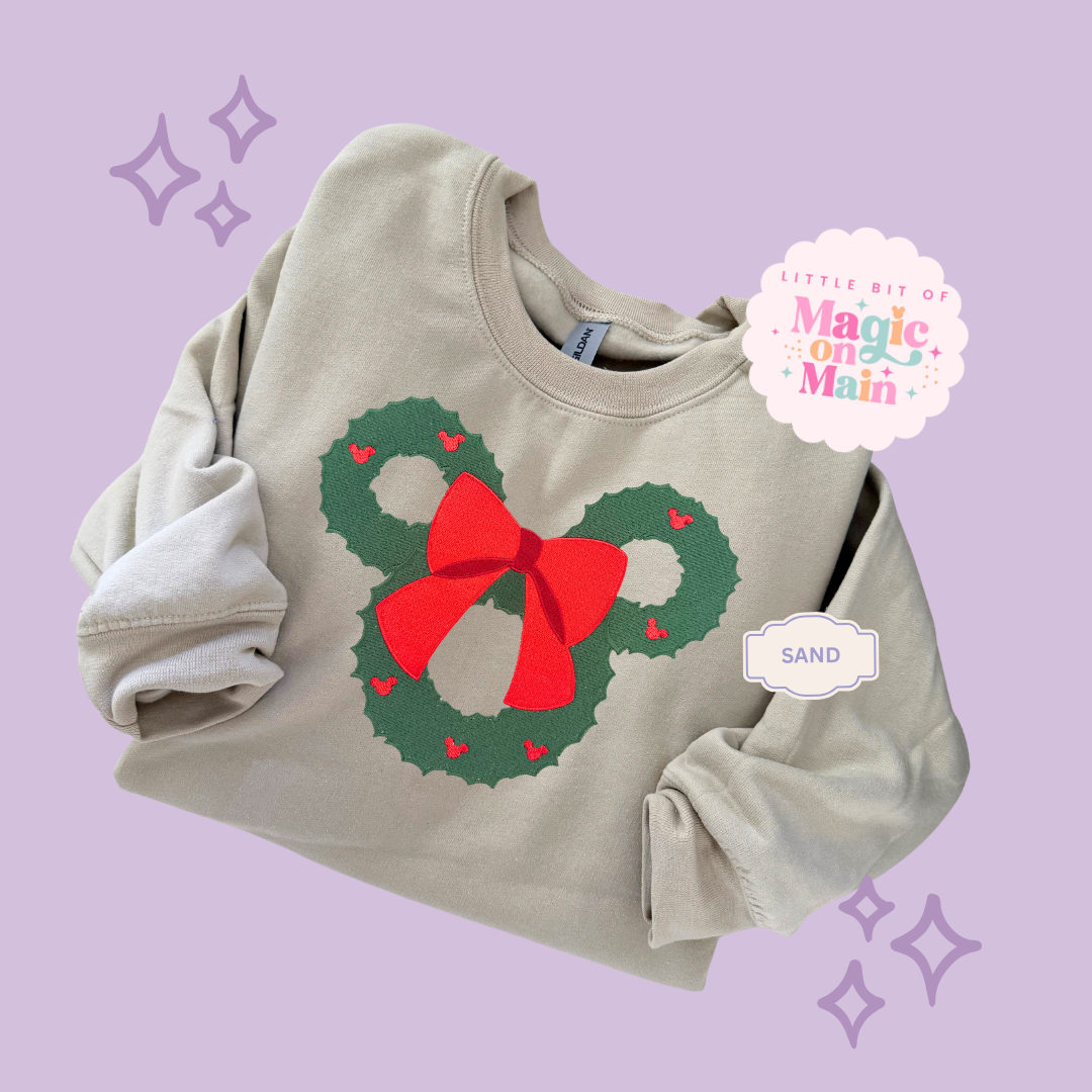 EMBROIDERED MICKEY WREATH - EXCLUSIVE TO MoM - ADULT SWEATSHIRT
