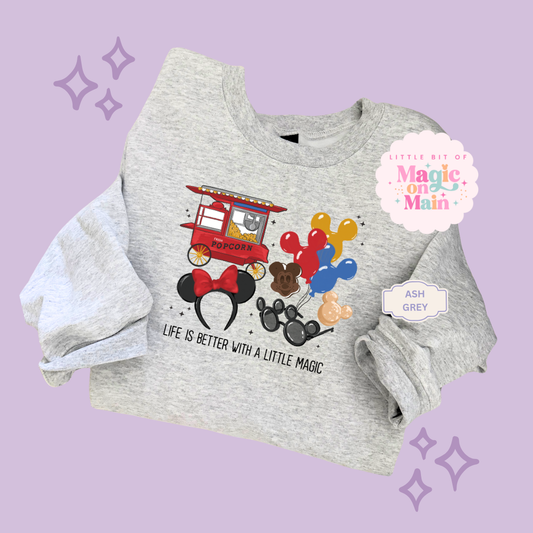 PRINTED LIFE IS BETTER - ADULT SWEATSHIRT 10040