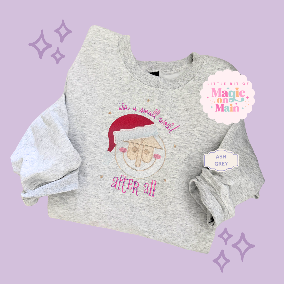 EMBROIDERED SMALL WORLD - EXCLUSIVE TO MoM - ADULT SWEATSHIRT