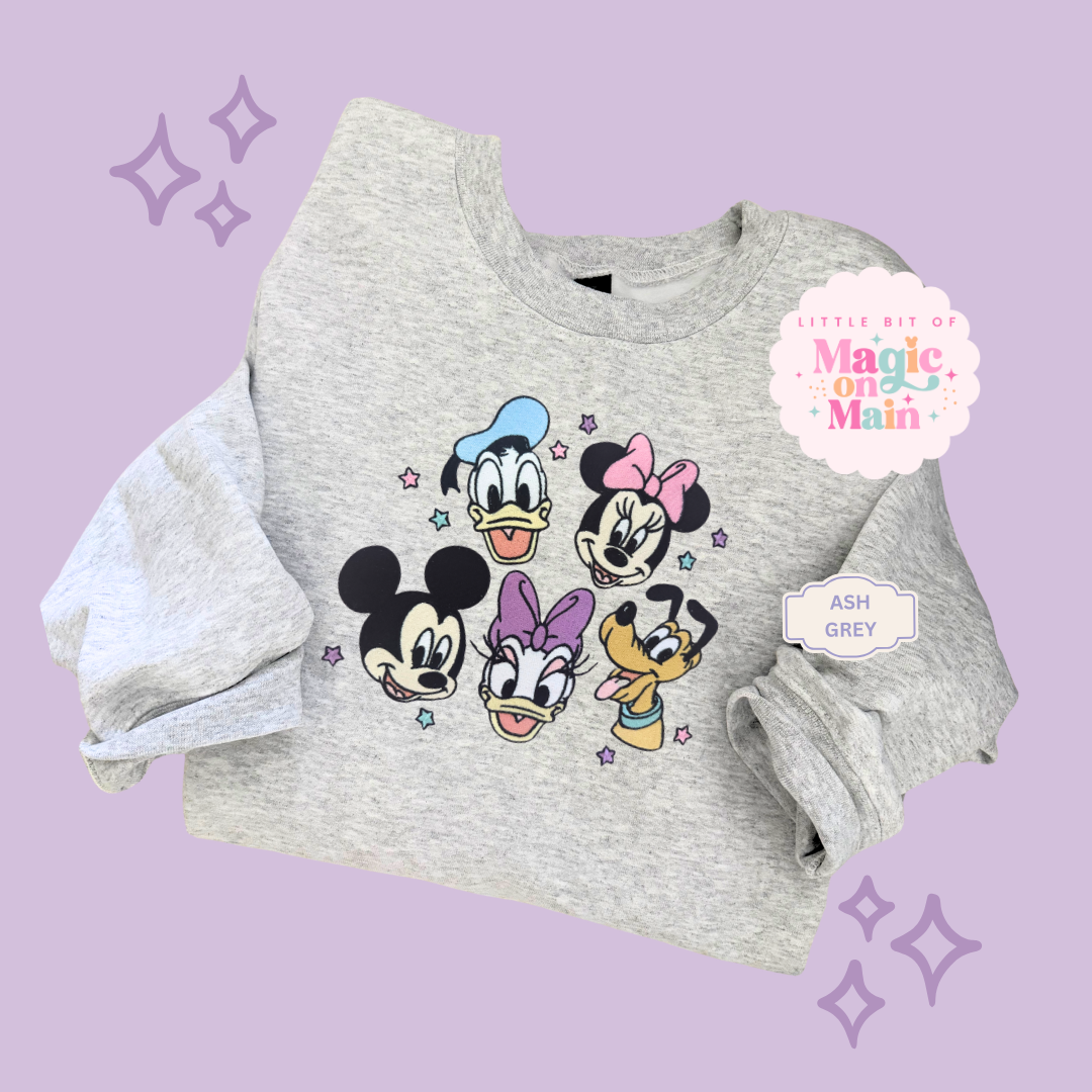 EMBROIDERED MCKY AND FRIENDS - ADULT SWEATSHIRT