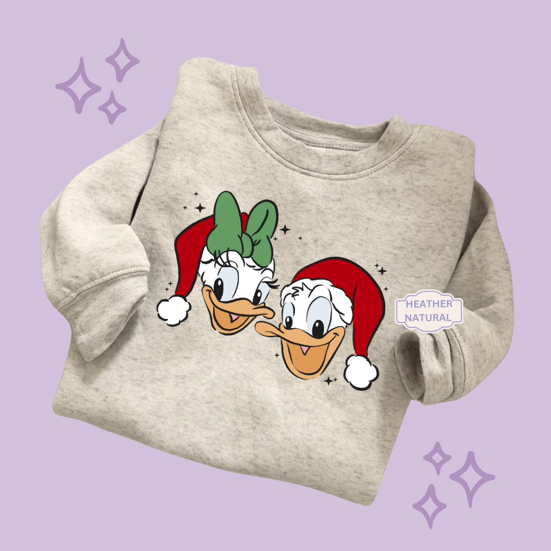 PRINTED DONALD & DAISY CHRISTMAS - TODDLER / YOUTH SWEATSHIRT