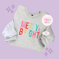EMBROIDERED MERRY AND BRIGHT - ADULT SWEATSHIRT