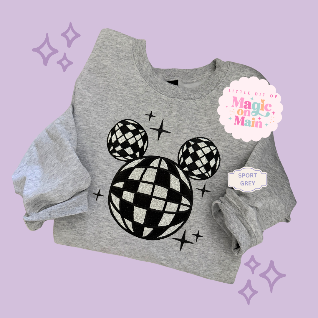 EMBROIDERED MICKEY DISCO BALL - EXCLUSIVE TO MoM - ADULT SWEATSHIRT