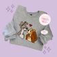 PRINTED VALENTINE DOGS - ADULT SWEATSHIRT 10017