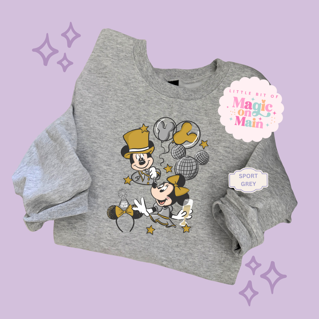 PRINTED NYE SILVER/GOLD - ADULT SWEATSHIRT
