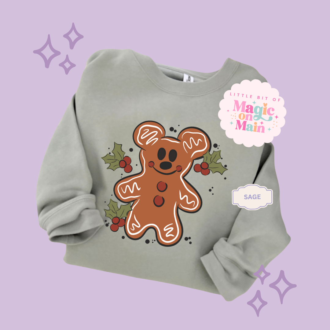 PRINTED GINGERBREAD - ADULT SWEATSHIRT