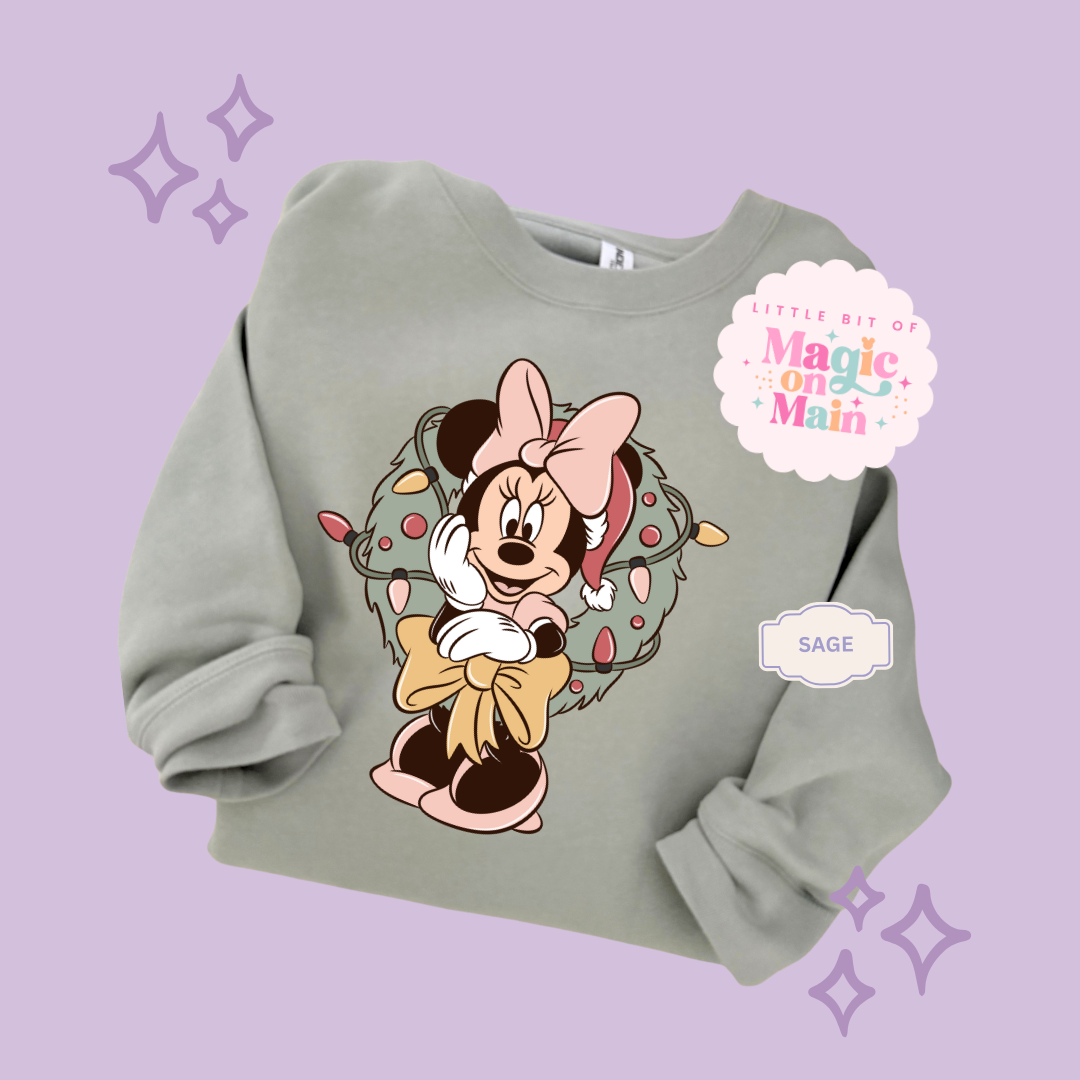PRINTED MINNIE CHRISTMAS - ADULT SWEATSHIRT