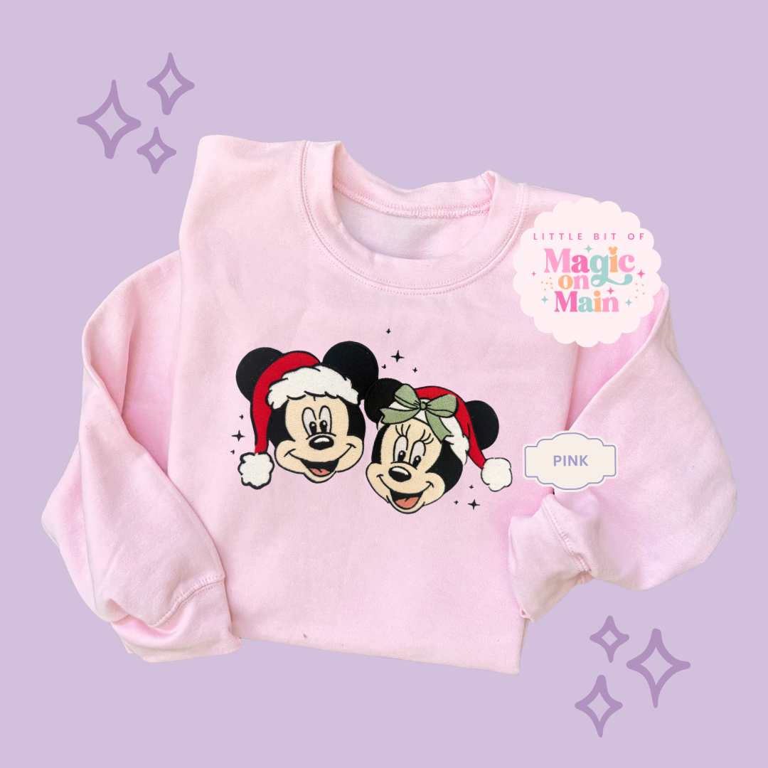 EMBROIDERED MERRY MCKY MNNIE  - ADULT SWEATSHIRT