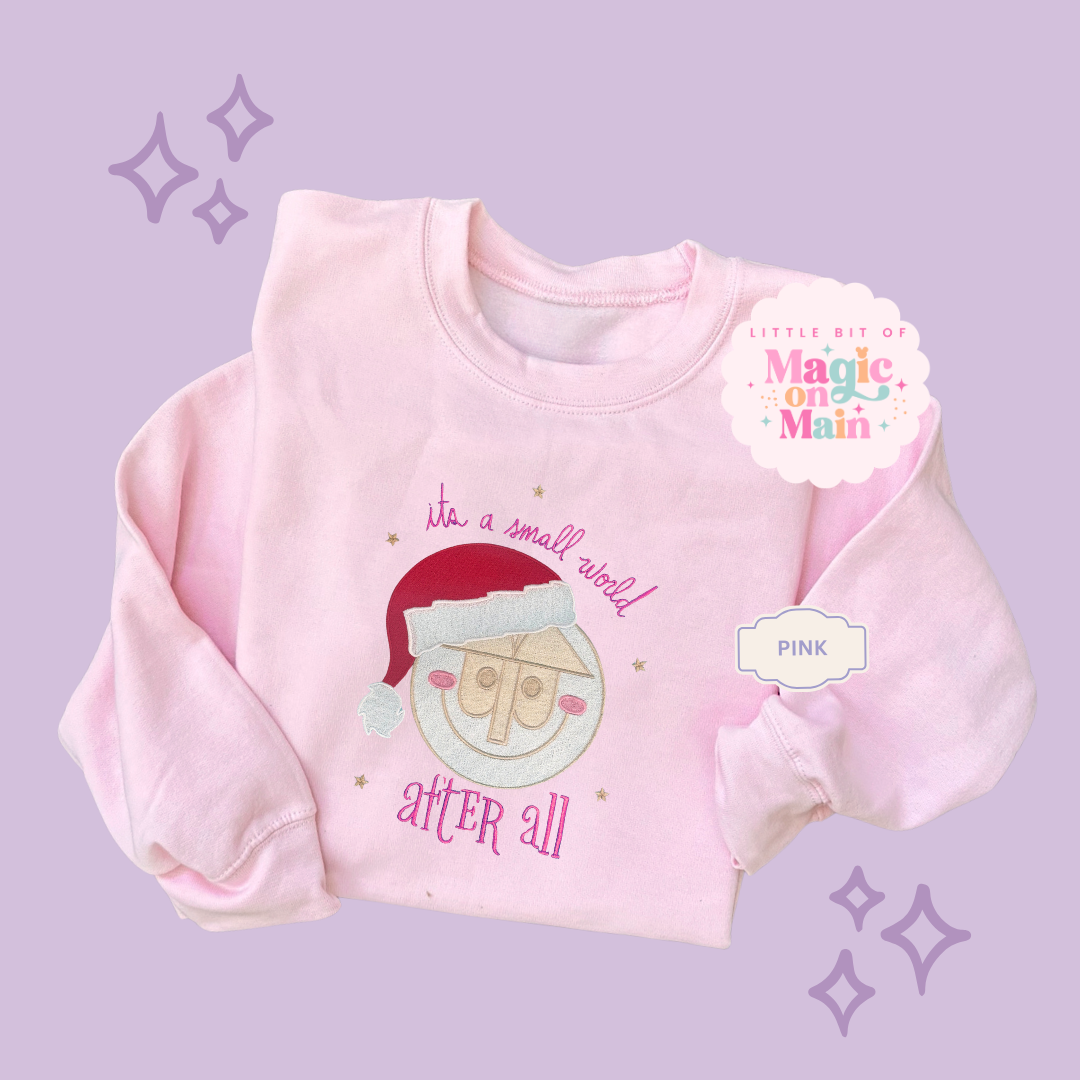EMBROIDERED SMALL WORLD - EXCLUSIVE TO MoM - ADULT SWEATSHIRT