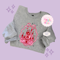 EMBROIDERED PINK CASTLE - ADULT SWEATSHIRT 10003