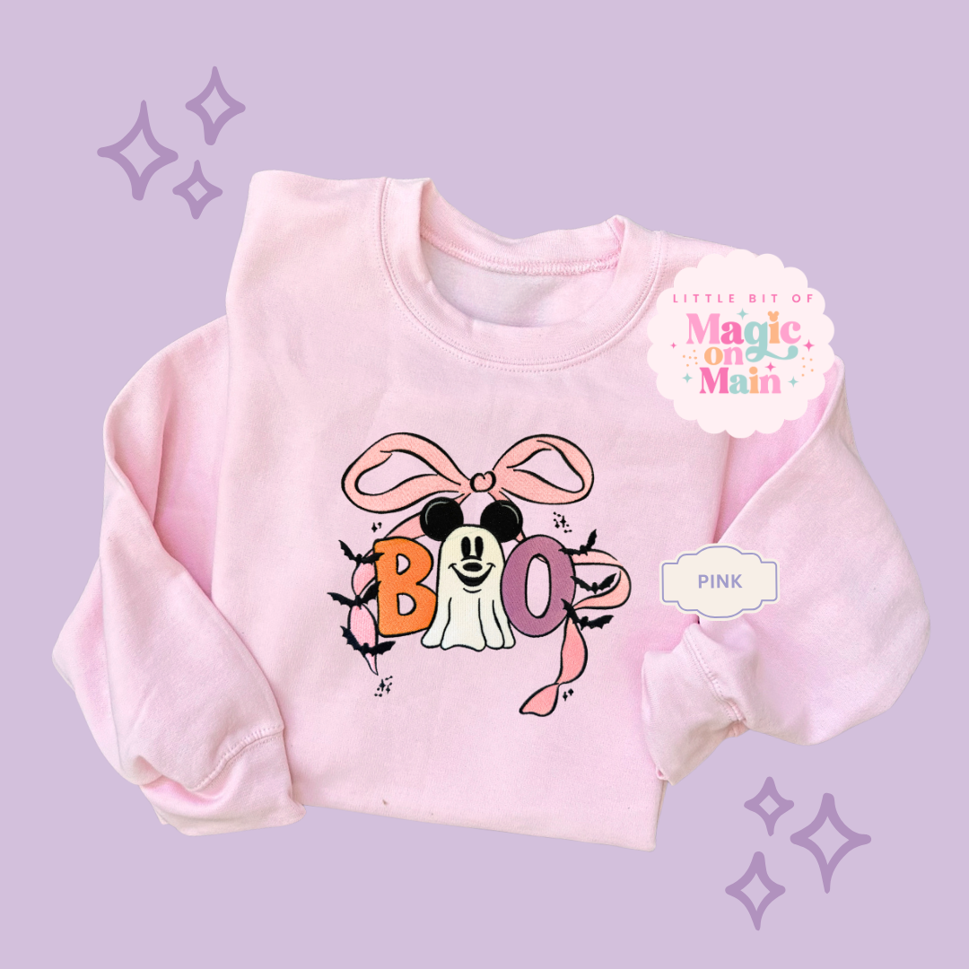 EMBROIDERED BOO - ADULT SWEATSHIRT 10061