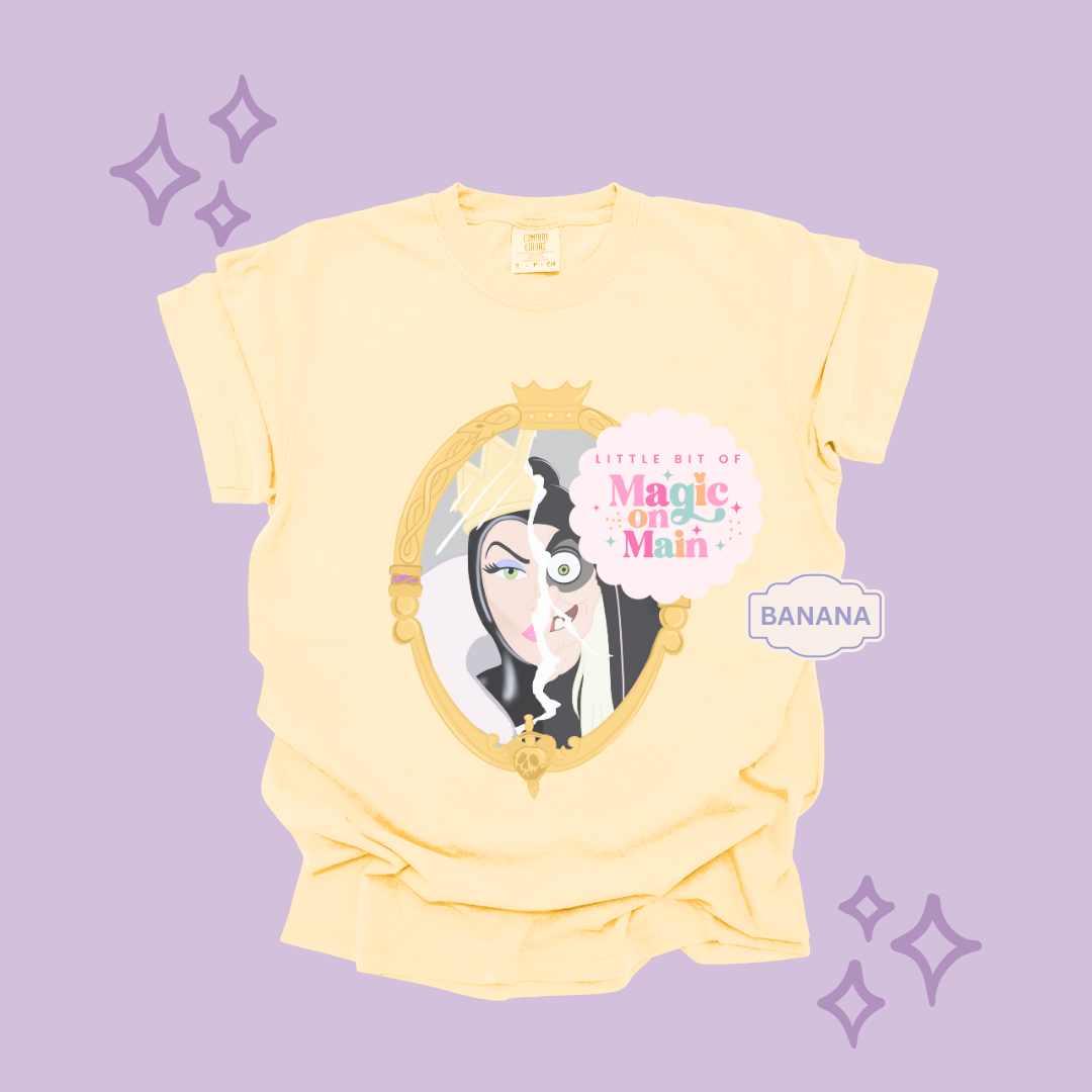 PRINTED EVIL QUEEN MIRROR - EXCLUSIVE TO MoM - ADULT T-SHIRT