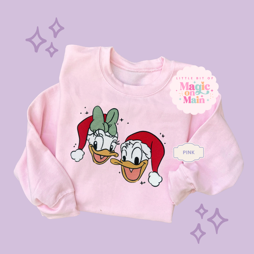 EMBROIDERED MERRY DNLD DAISY - ADULT SWEATSHIRT
