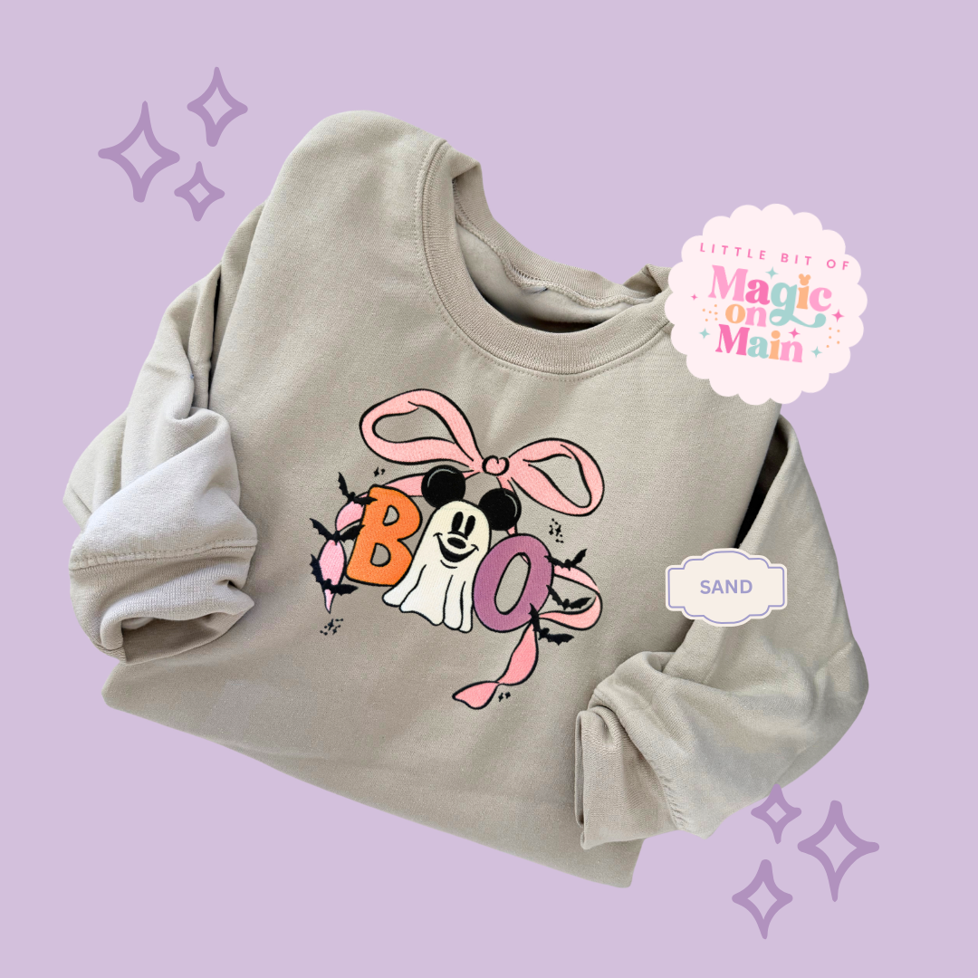 EMBROIDERED BOO - ADULT SWEATSHIRT 10061