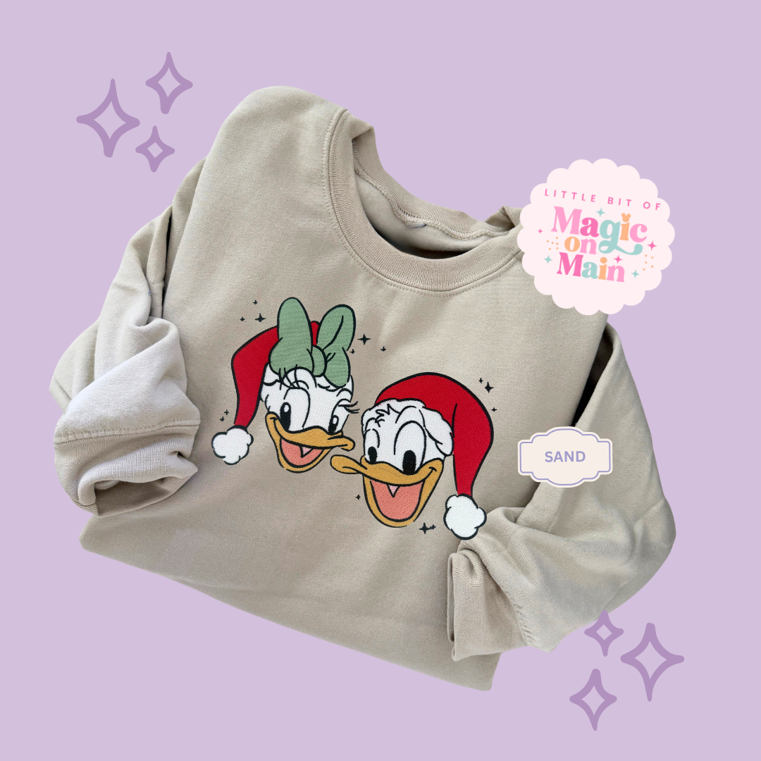 EMBROIDERED MERRY DNLD DAISY - ADULT SWEATSHIRT