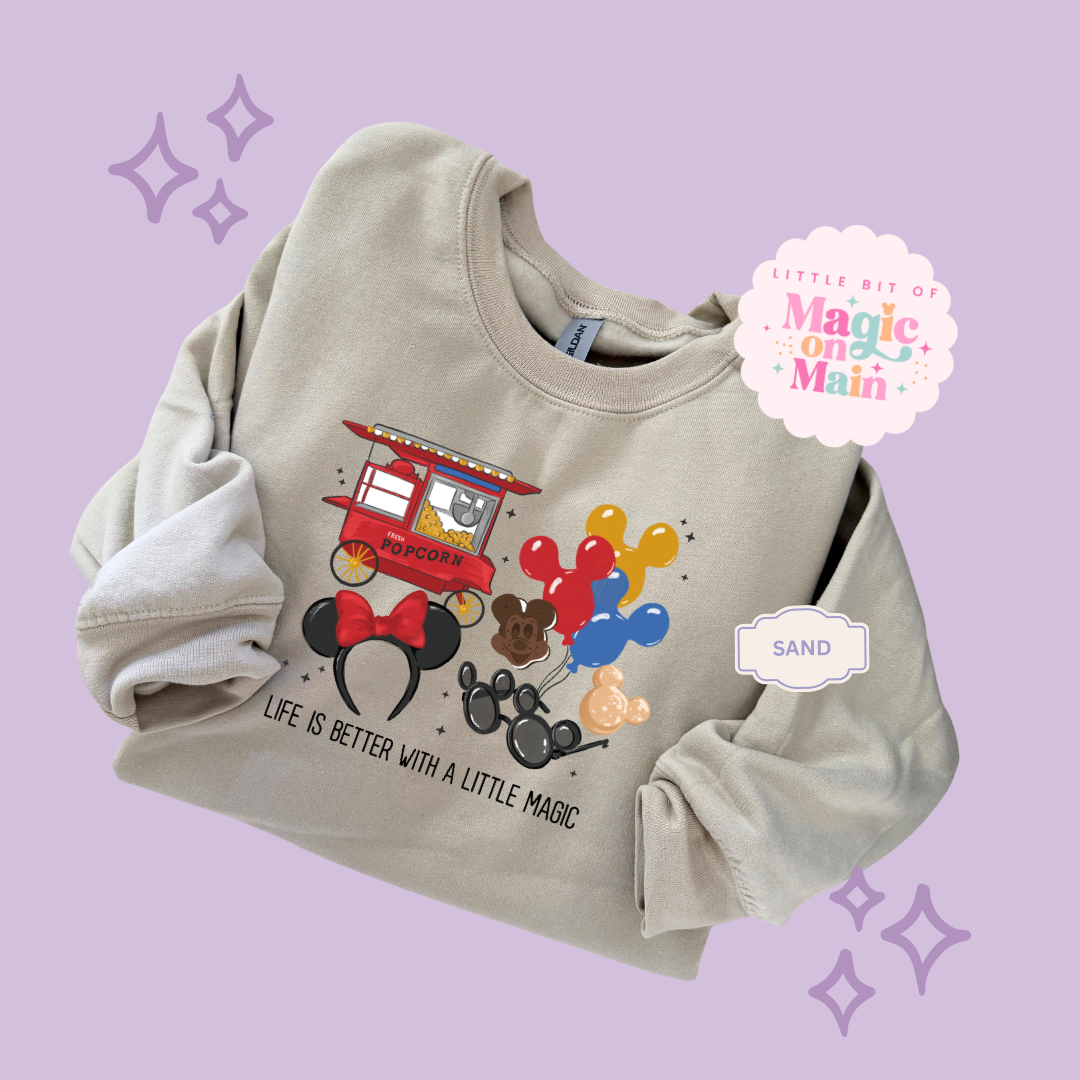 PRINTED LIFE IS BETTER - ADULT SWEATSHIRT 10040