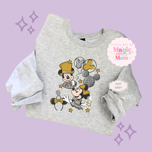 PRINTED NYE SILVER/GOLD - ADULT SWEATSHIRT